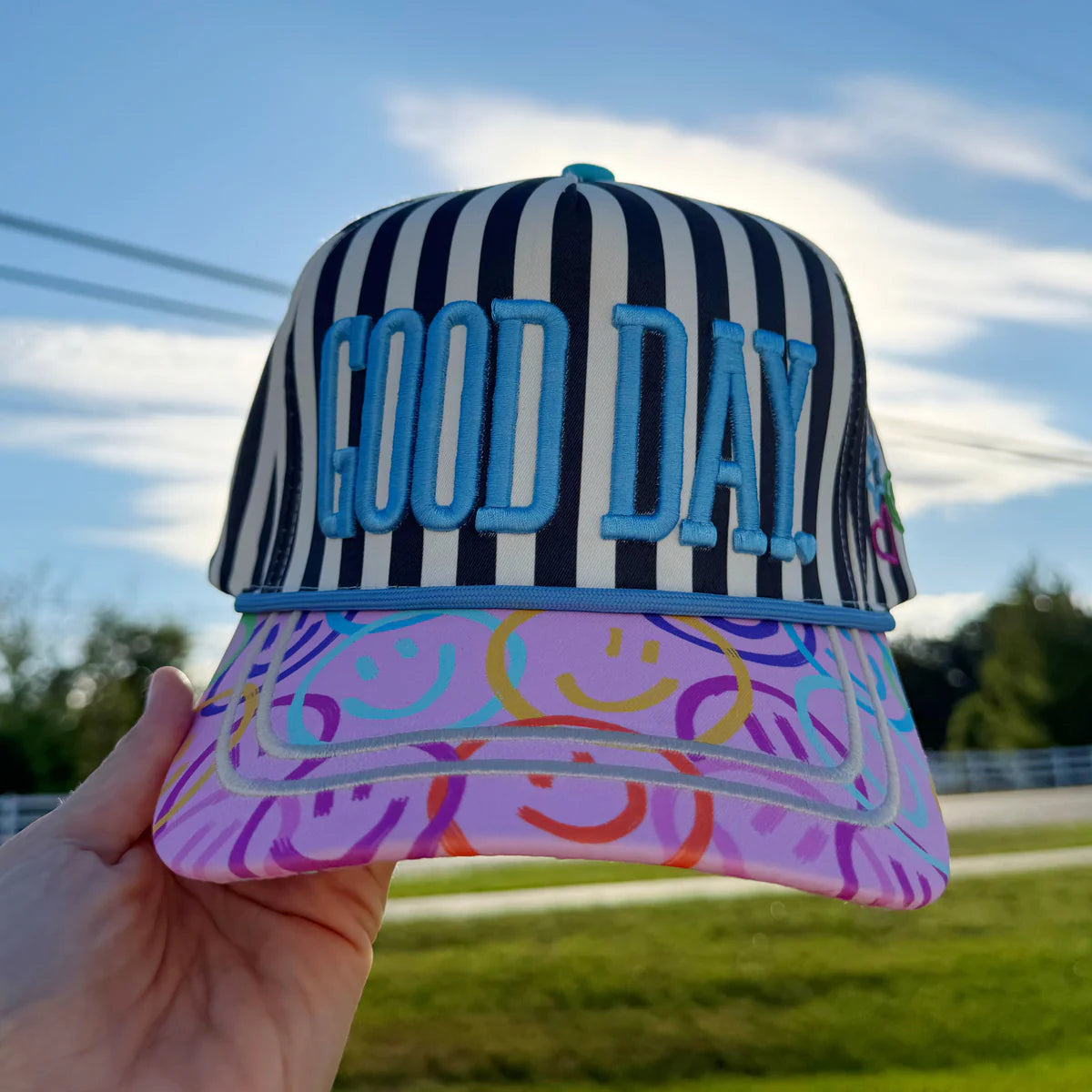 GOOD DAY TRUCKER HAT- POPPY & PINE