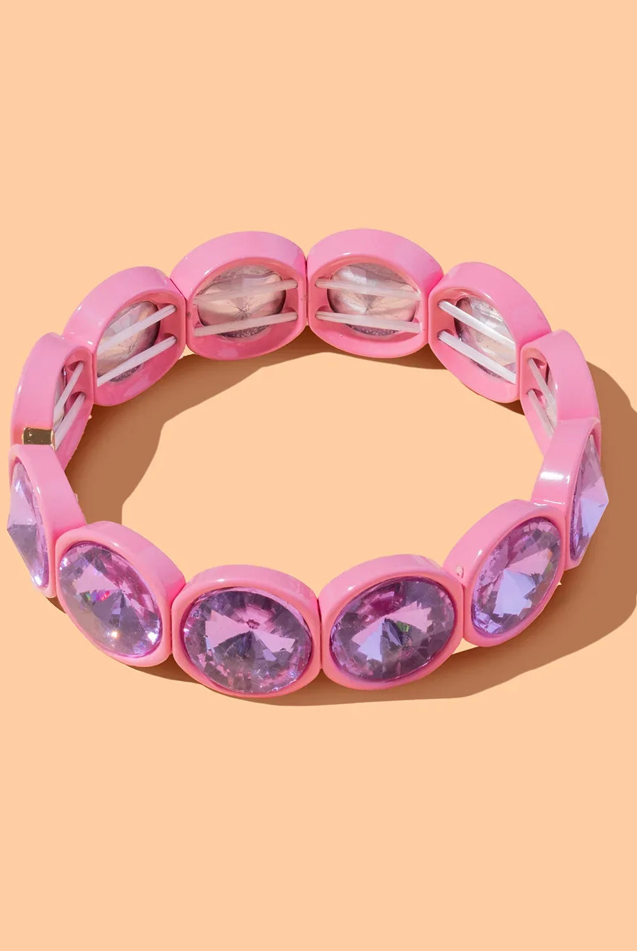 Elise Beaded Bracelet displayed with a stretch design, offering a flexible fit and versatility for any wrist size.