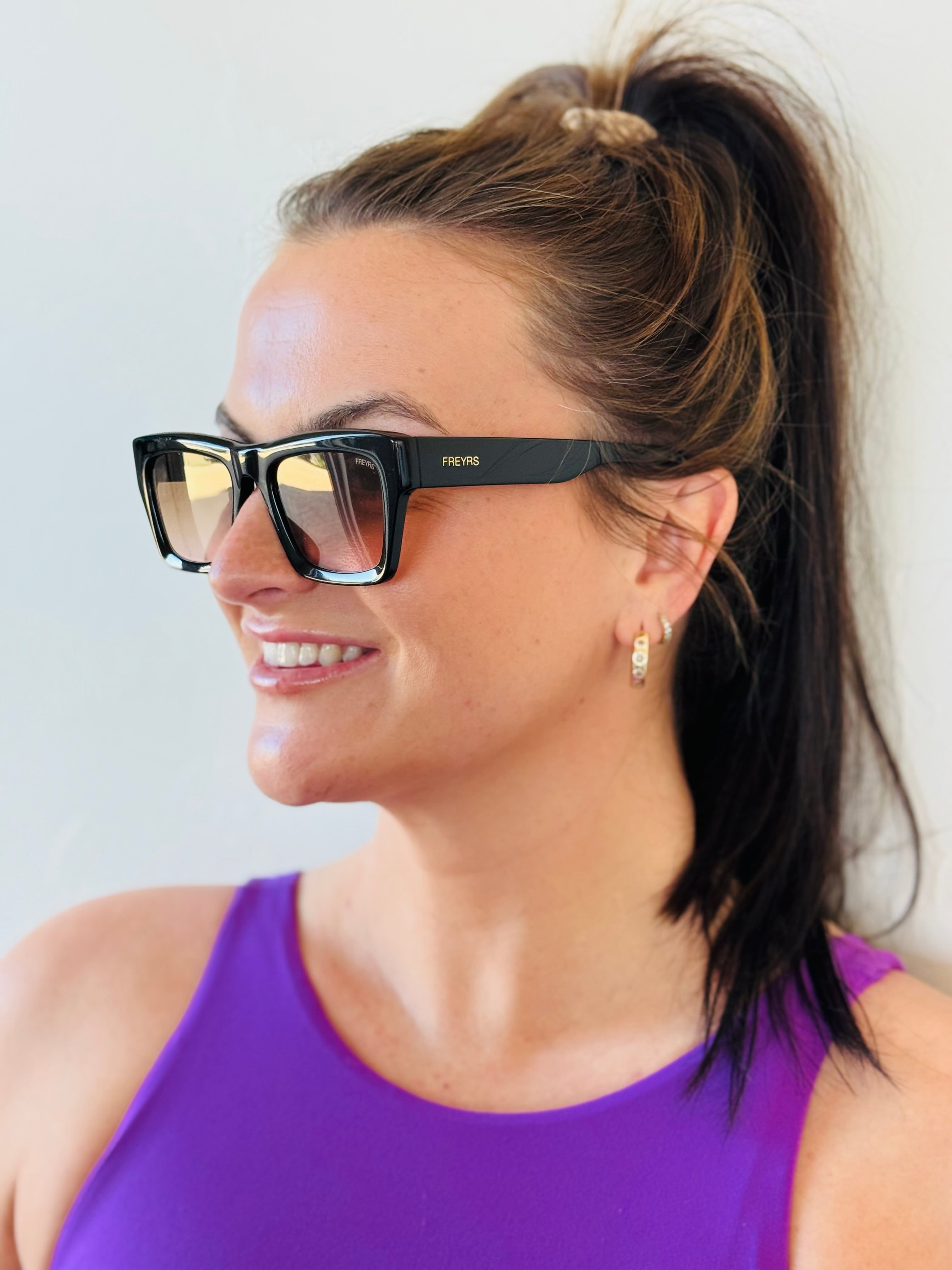 FREYRS NICO SUNGLASSES BLACK and BROWN