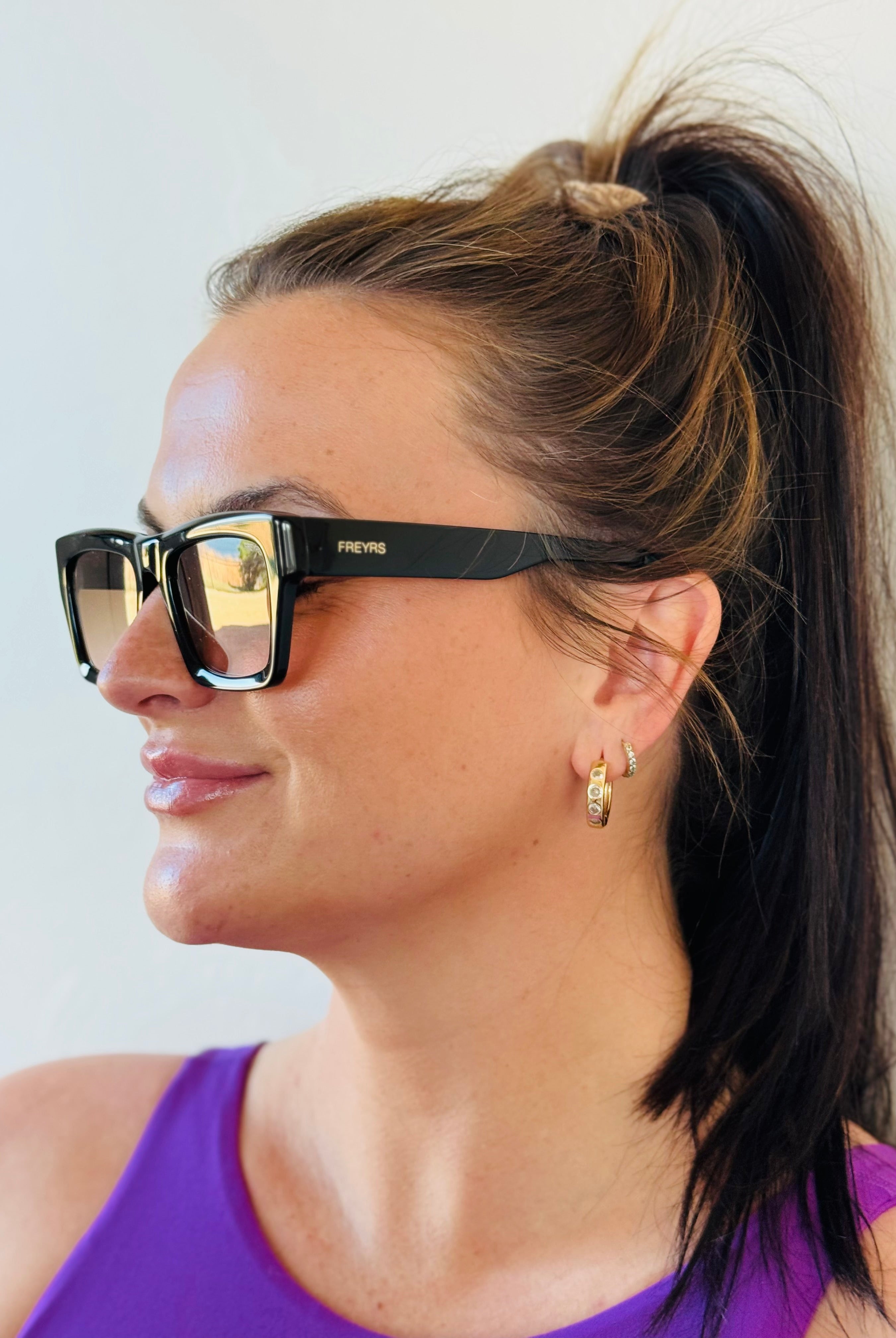 FREYRS NICO SUNGLASSES BLACK and BROWN