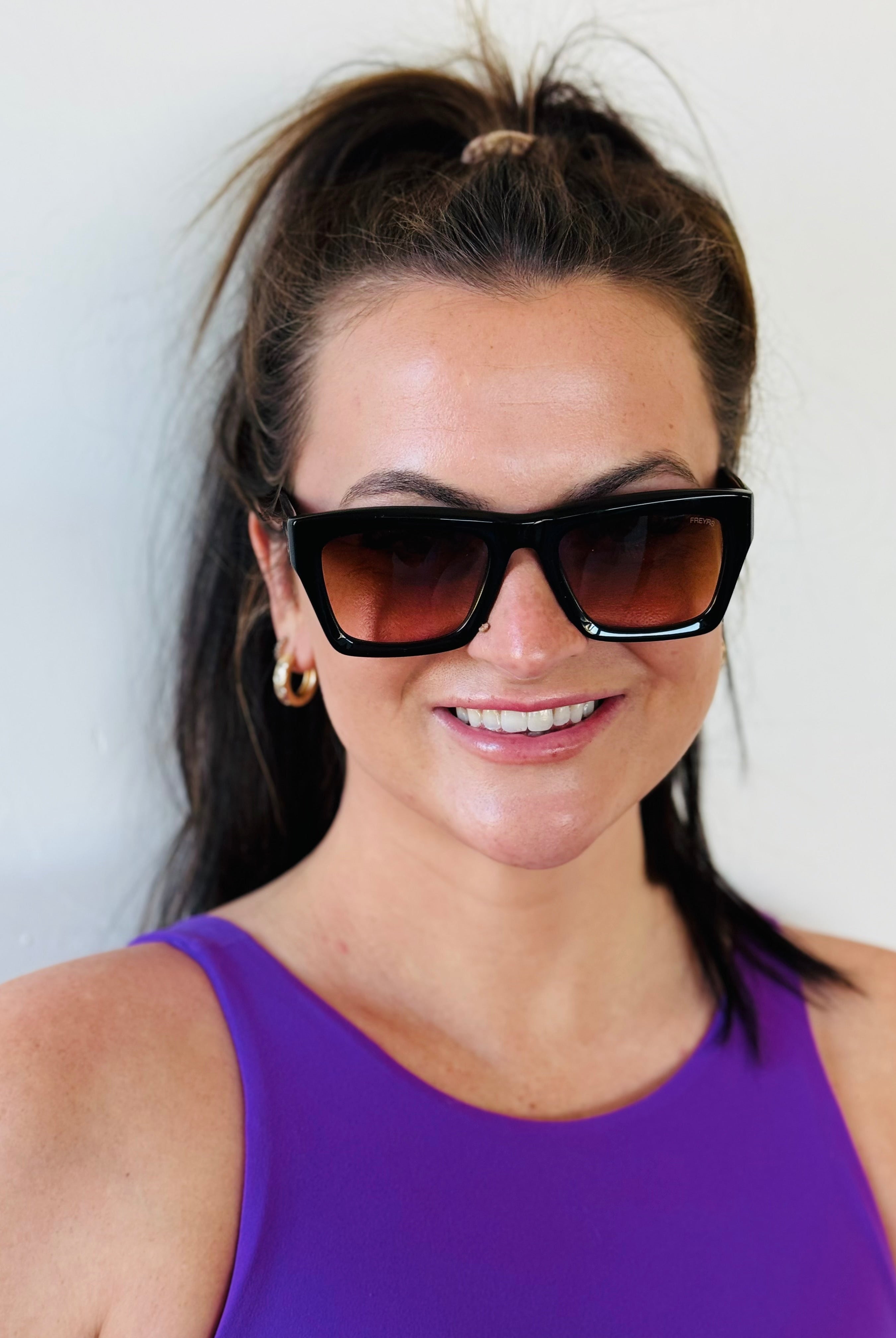 FREYRS NICO SUNGLASSES BLACK and BROWN