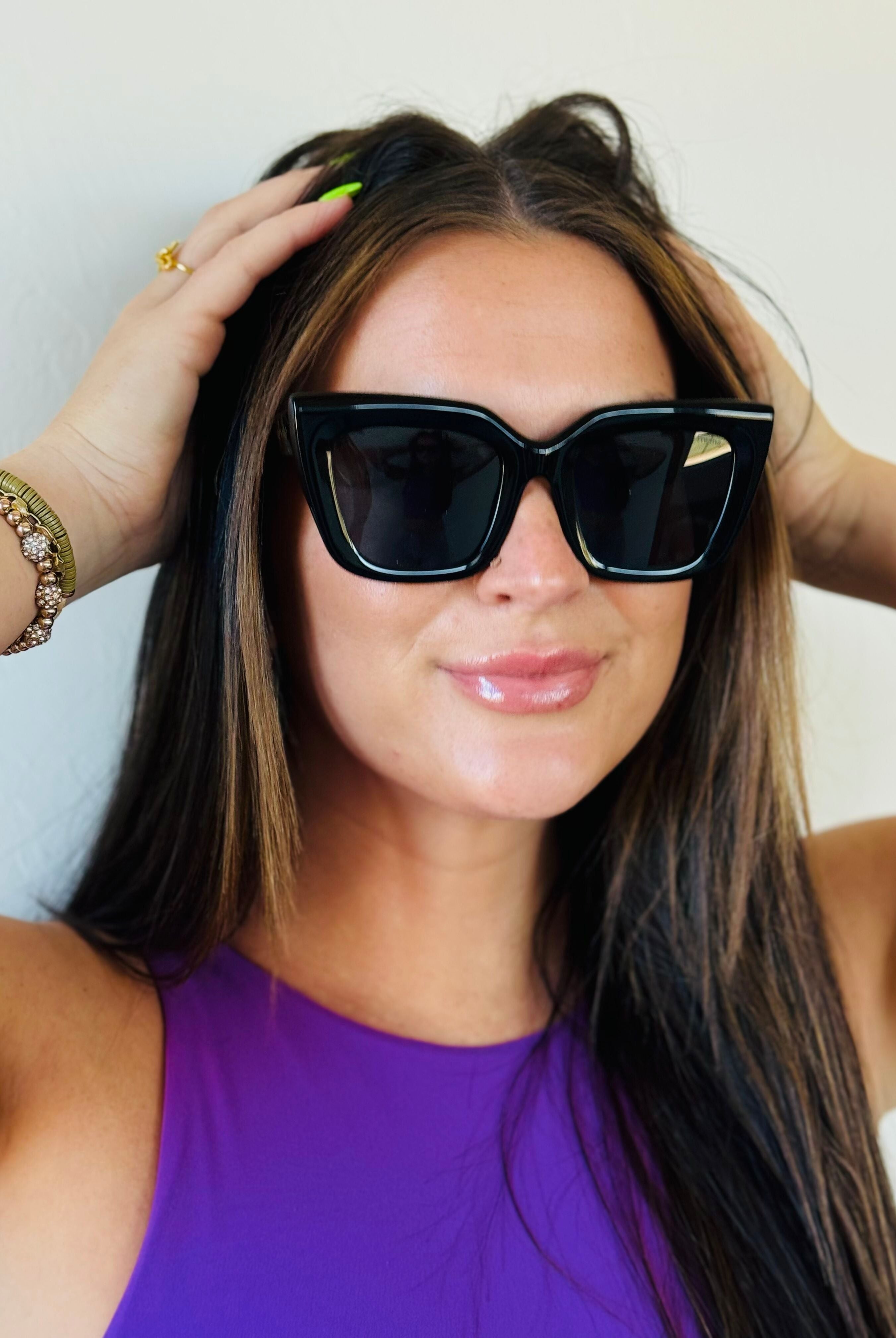 FREYRS Portofino Women's Fashion Cat Eye Sunglasses with premium biodegradable acetate frame and oversized design, providing style and 100% UV protection.