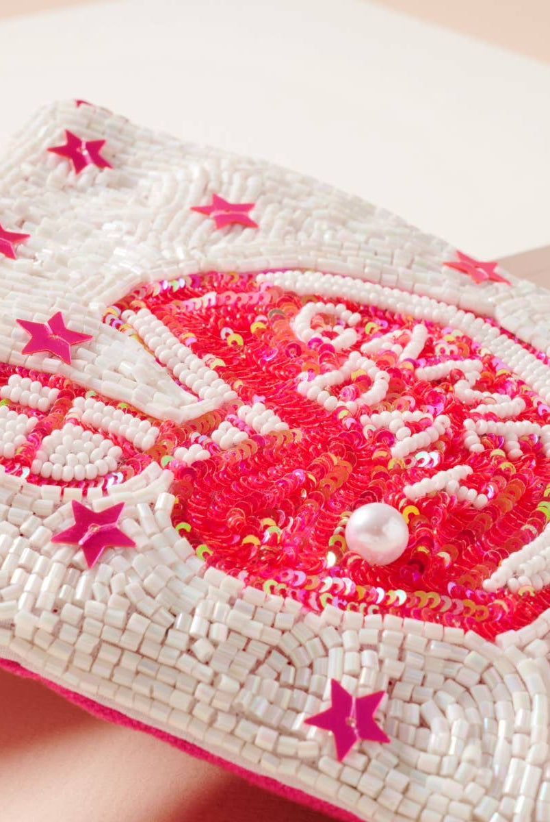 GAME DAY STAR SEQUINS BEADED COIN POUCH