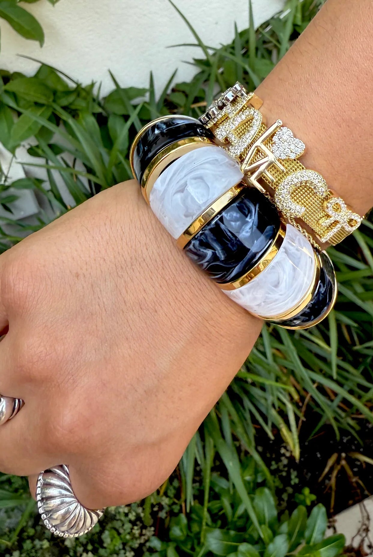 GEMELLI SLIDER BRACELET- GOLD CUSTIMIZABLE CHARM BRACELET - Bracelet