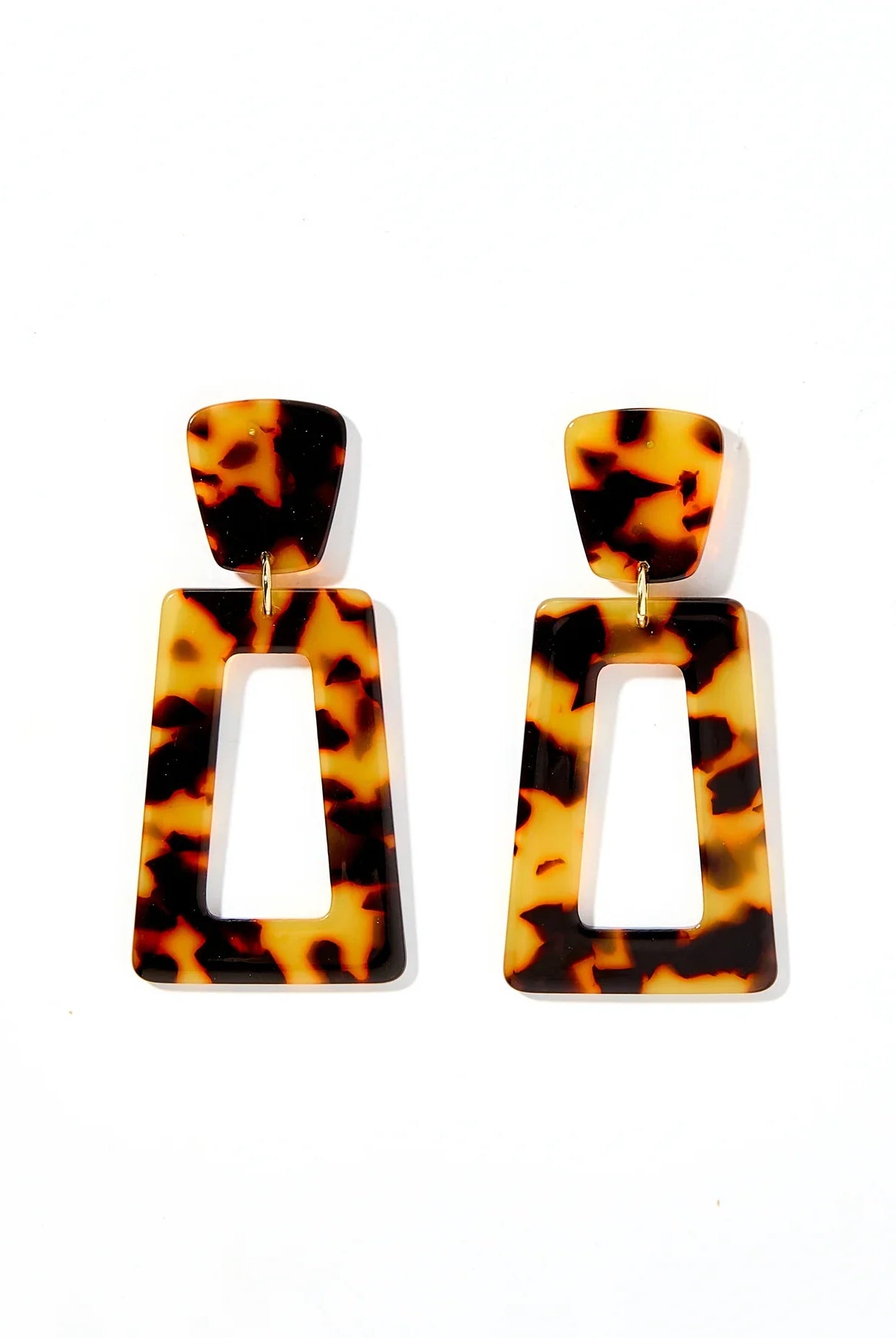 KENNEDY STATEMENT EARRINGS- BROWN TORTOISE BY LINNY CO - Earrings