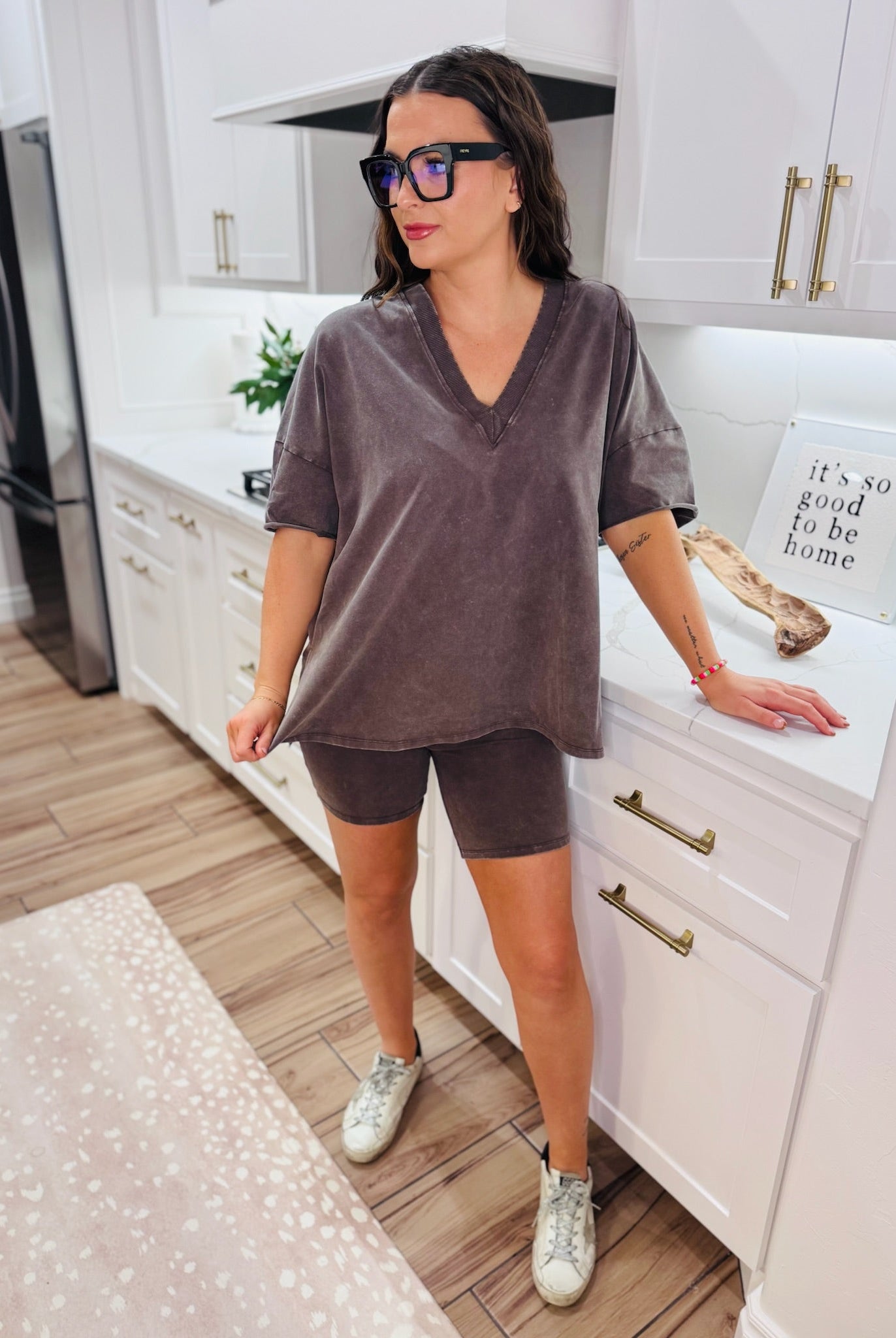 LALAMIA CHOCOLATE BASIC BIKE SHORTS - Bottoms