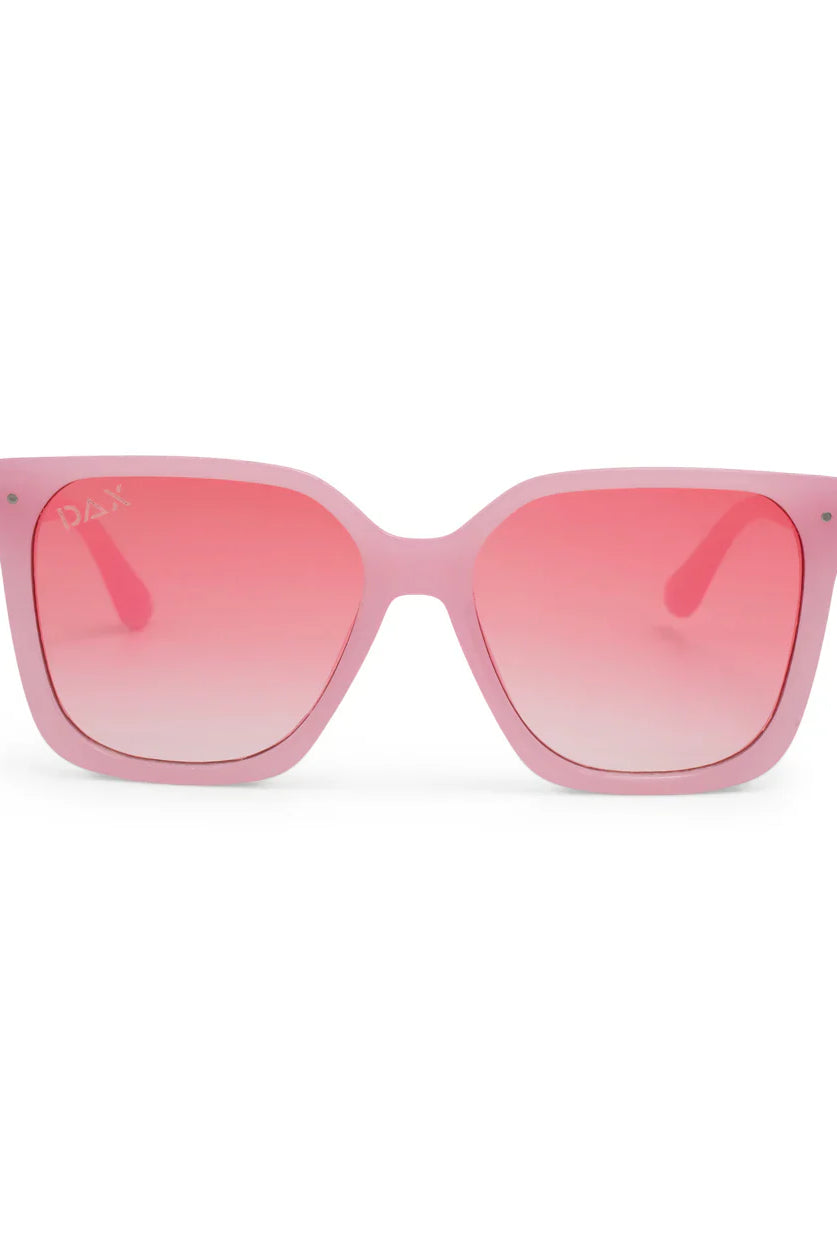 LINNY IN PINK SUNGLASSES- DAX EYEWEAR