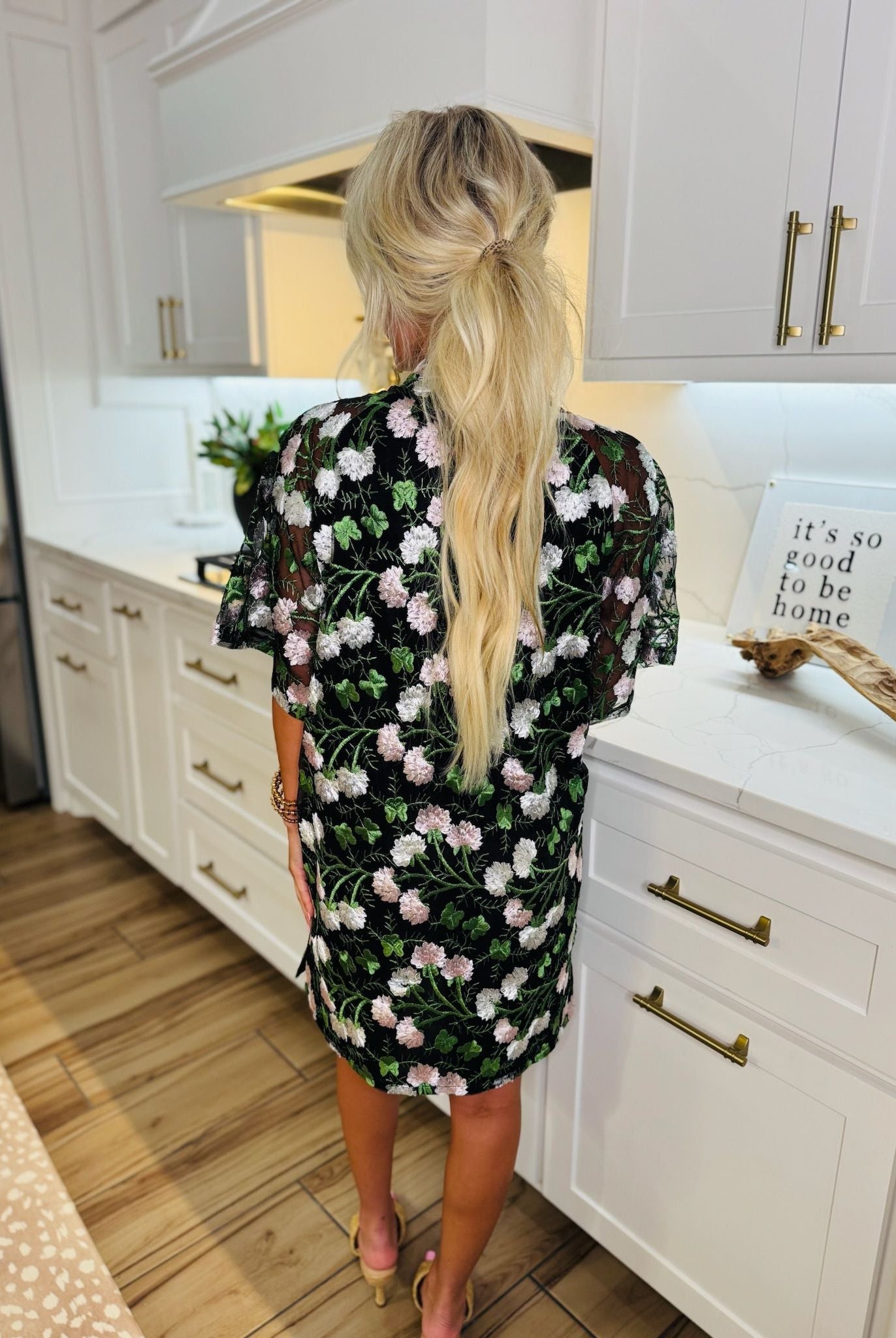 LULU SHORT SLEEVE MINI CAFATAN- VINE BY BUDDY LOVE - Dress