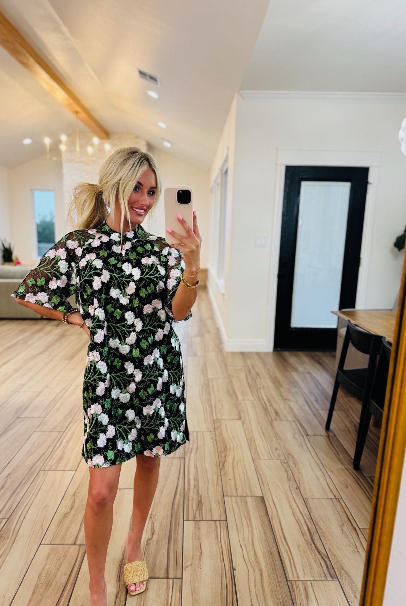 LULU SHORT SLEEVE MINI CAFATAN- VINE BY BUDDY LOVE - Dress