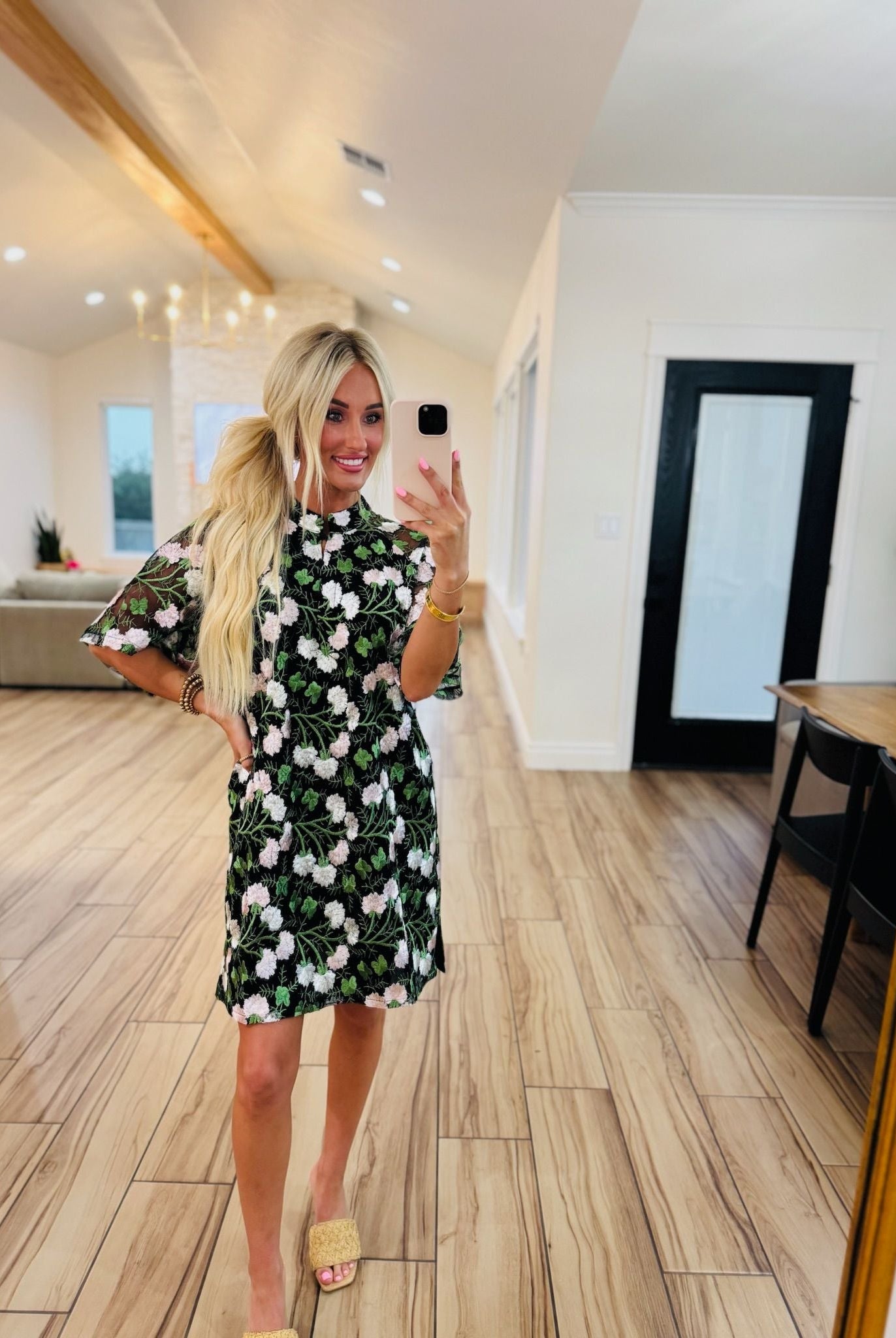 LULU SHORT SLEEVE MINI CAFATAN- VINE BY BUDDY LOVE - Dress