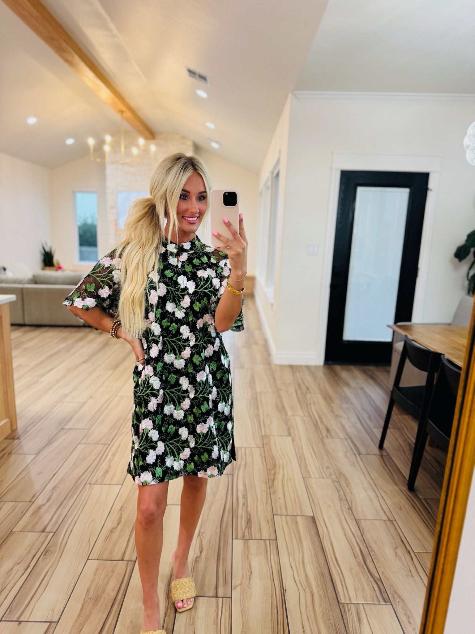 LULU SHORT SLEEVE MINI CAFATAN- VINE BY BUDDY LOVE - Dress