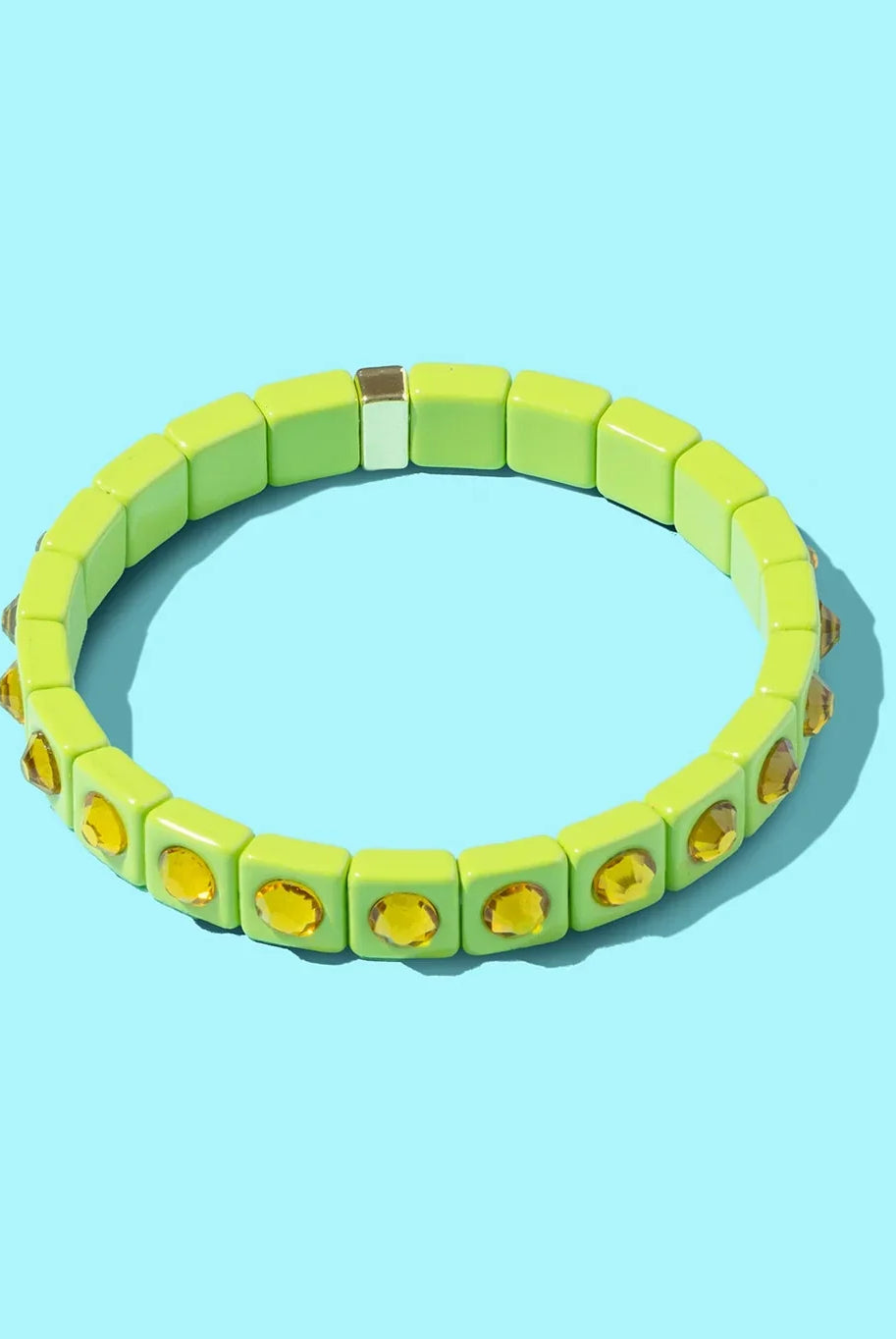 Stylish Maeve Enamel Bracelet - Elegant Stretch Bracelet displayed elegantly, highlighting its refined sparkle that complements both casual and dressy looks.