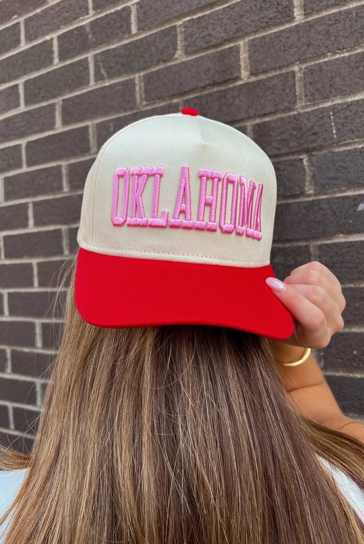 OKLAHOMA SHADE OF PINK VINTAGE TRUCKER HAT-BACK IN STOCK!