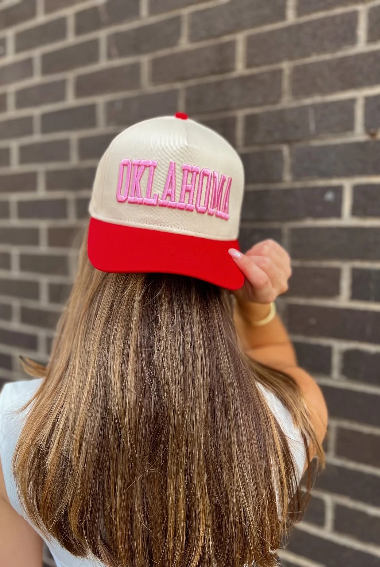 OKLAHOMA SHADE OF PINK VINTAGE TRUCKER HAT-BACK IN STOCK!
