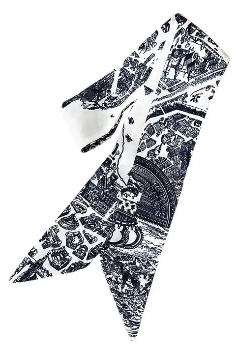 SATIN SCARF FOR INITIALS OR CHARM BRACELET AND/OR NECKLACE