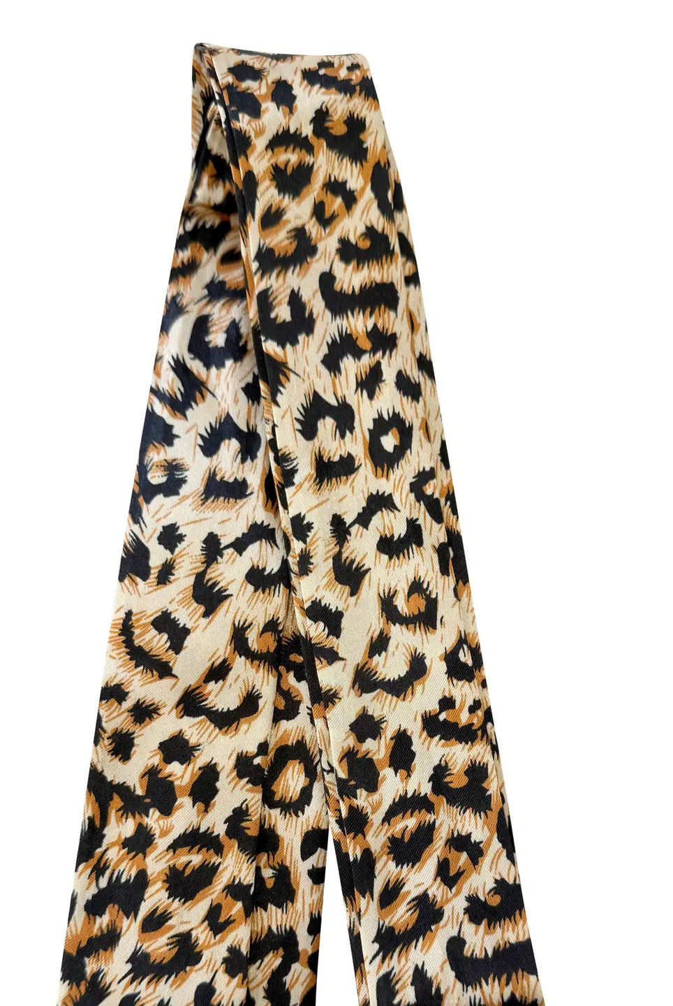SATIN SCARF FOR INITIALS OR CHARM BRACELET AND/OR NECKLACE - LEOPARD