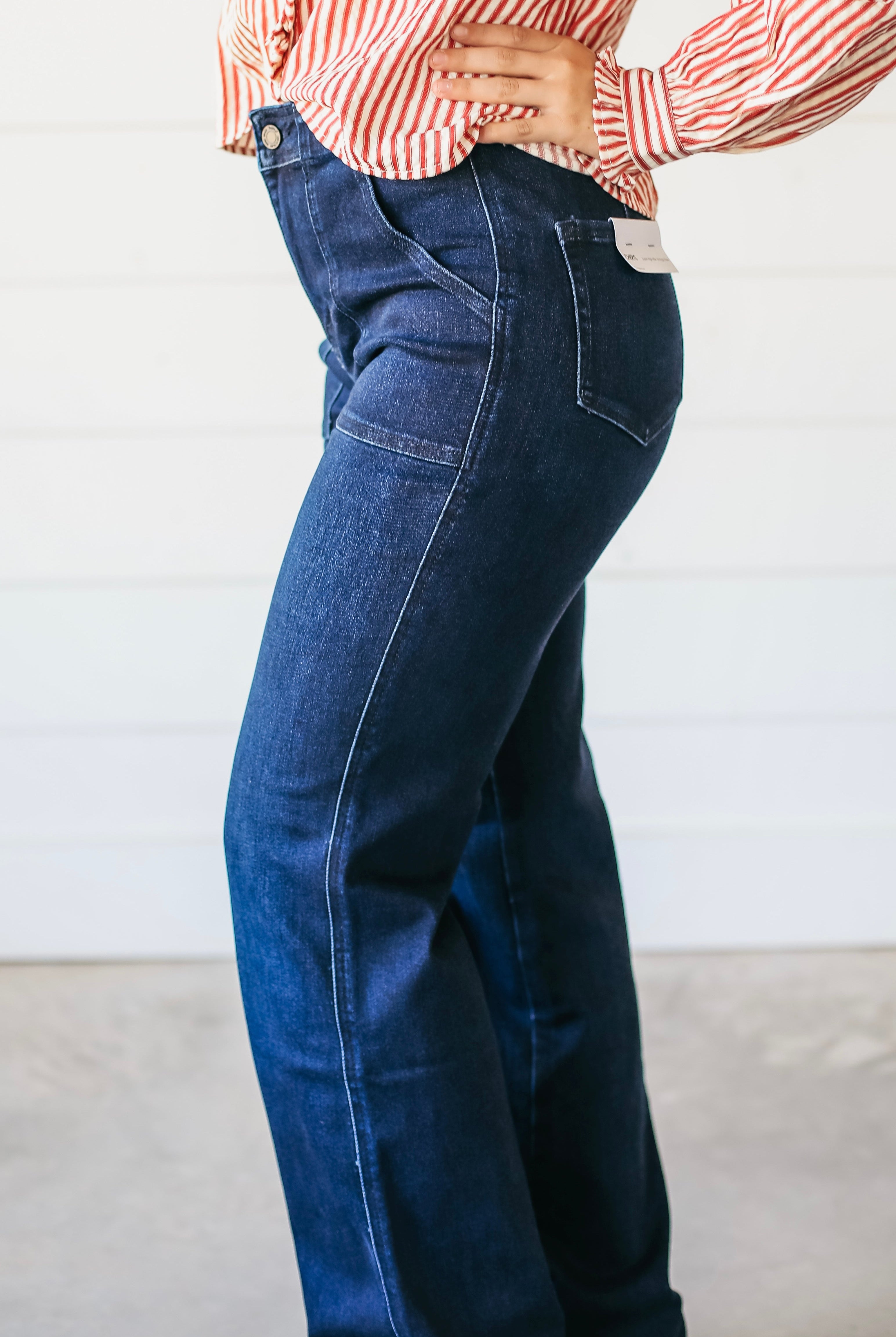 SUPER HIGH RISE VINTAGE FLARE JEANS BY VERVET - Bottoms
