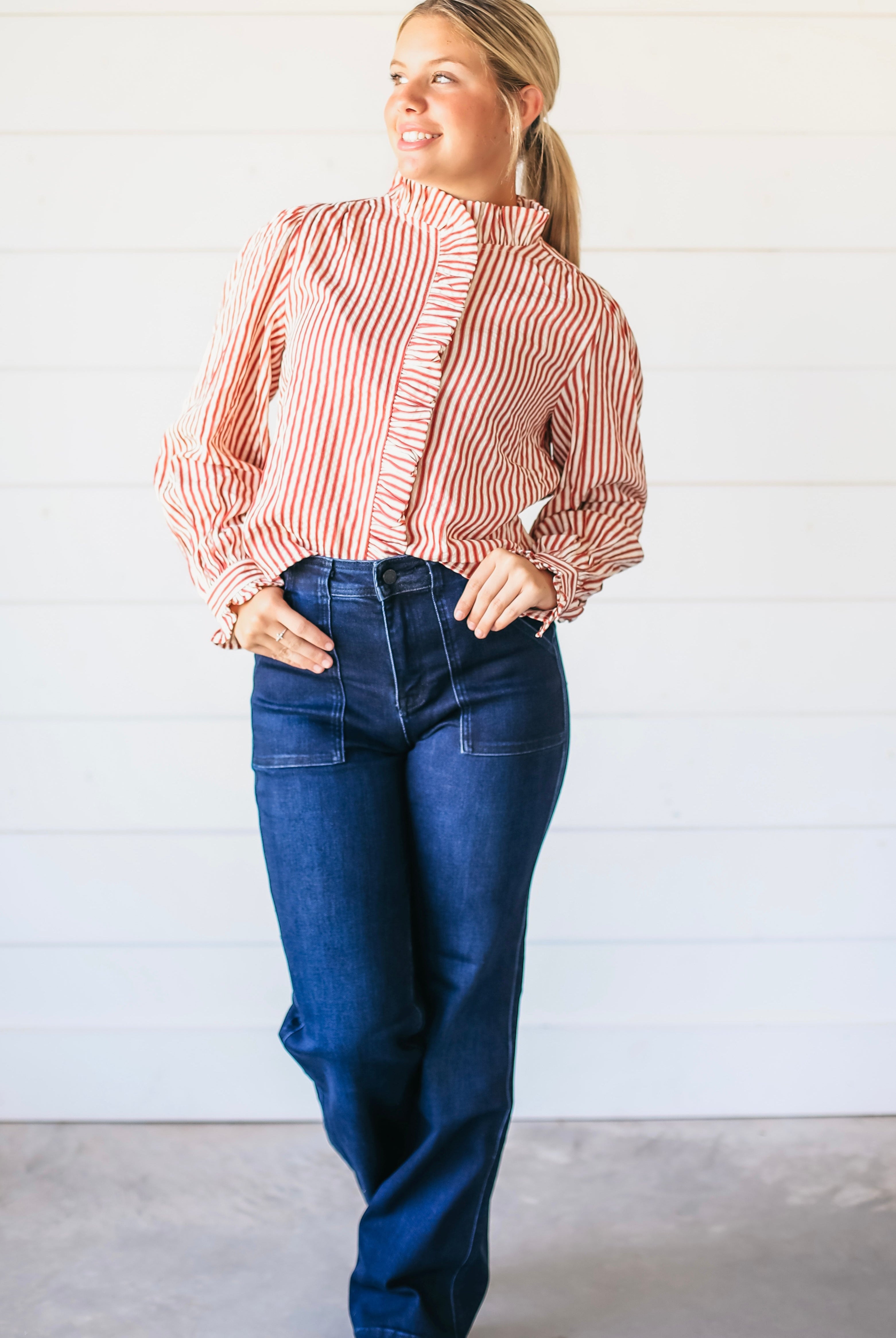 SUPER HIGH RISE VINTAGE FLARE JEANS BY VERVET - Bottoms