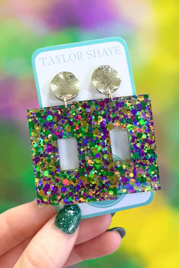 TAYLOR SHAYE NAOMI MARDI GRAS DROPS - Earrings