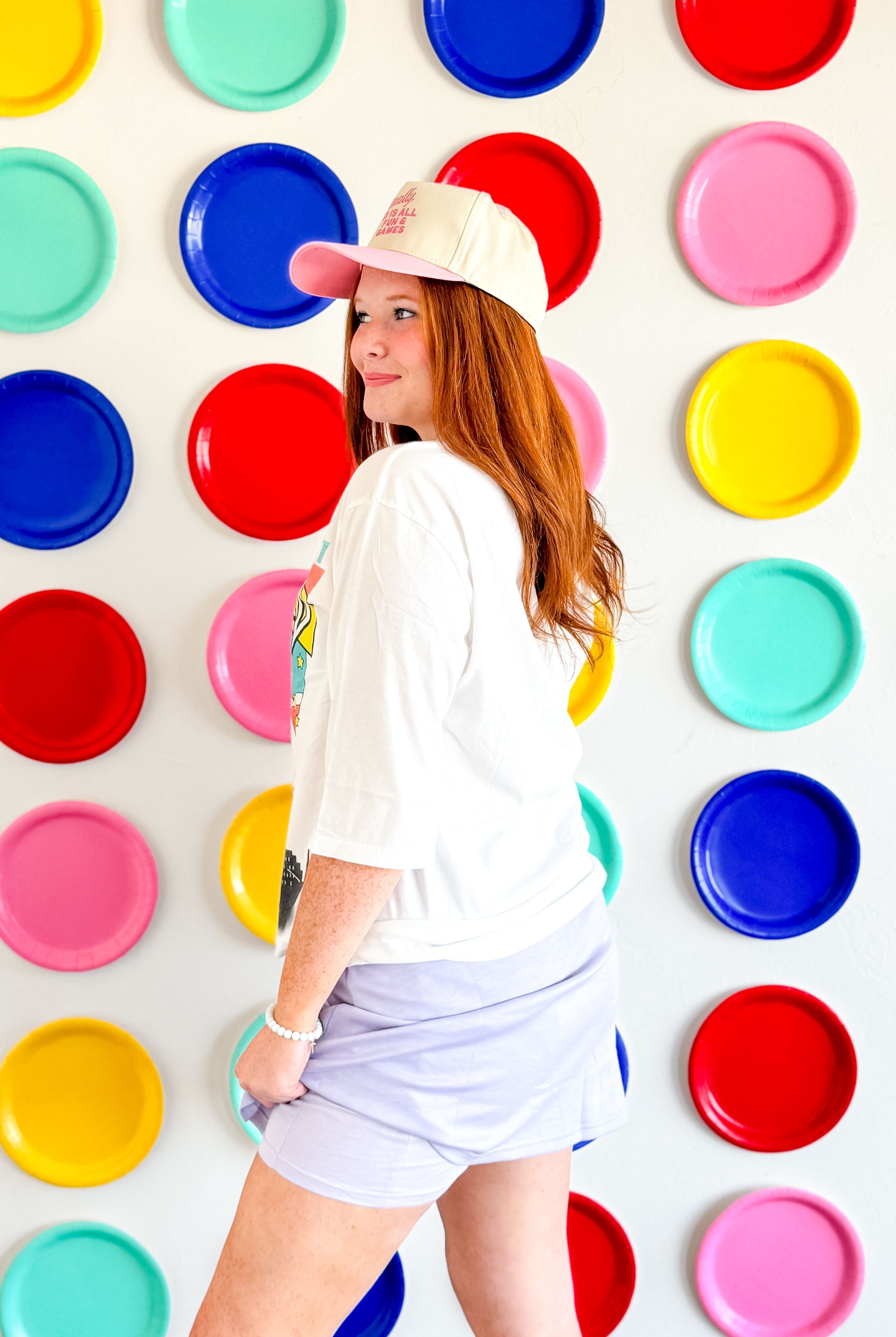 Close-up of Umgee Lilac Athletic Skort showcasing built-in shorts and soft fabric blend ideal for athletic activities and casual wear.