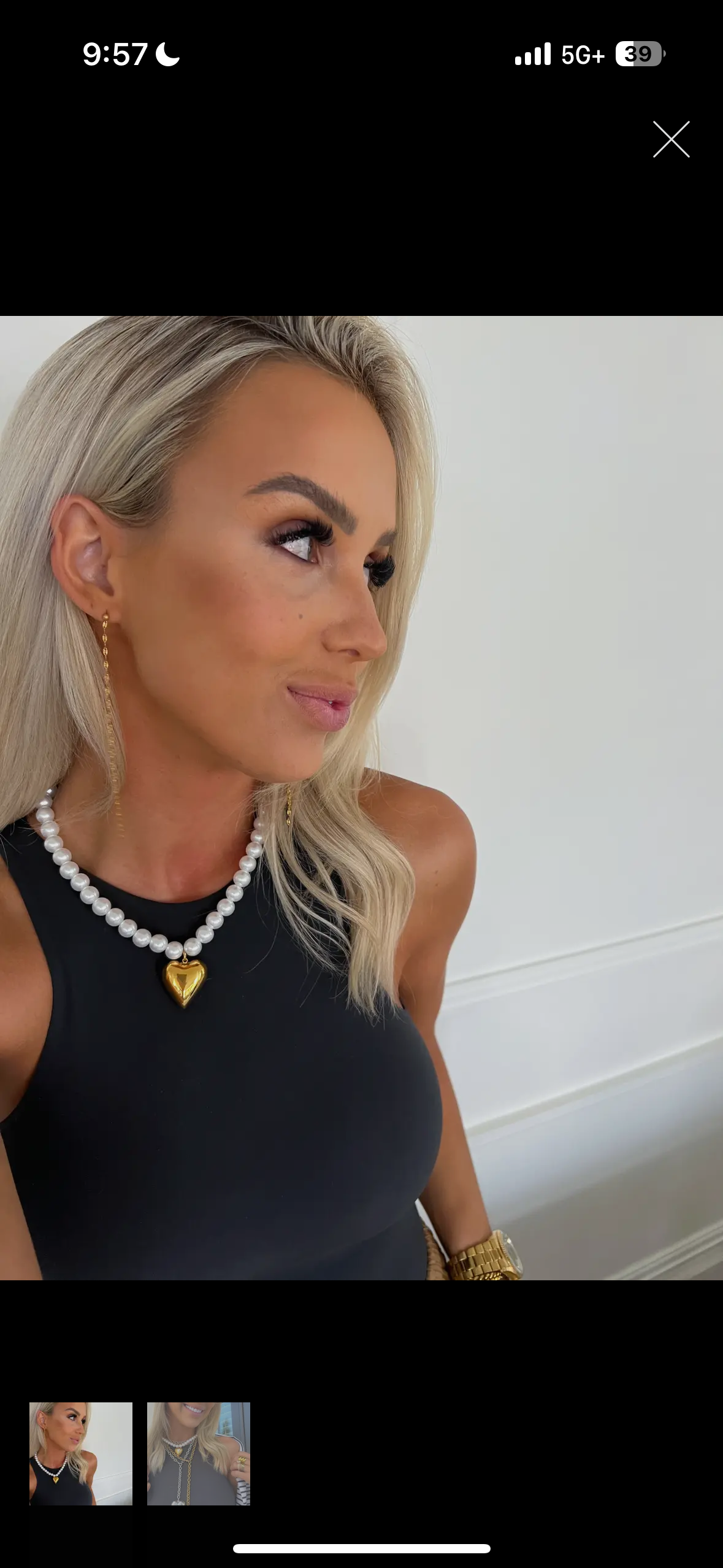 Pearl Heart Necklace by Chansuttpearls, water resistant with lifetime warranty, perfect for a romantic gift.