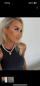 Pearl Heart Necklace by Chansuttpearls, water resistant with lifetime warranty, perfect for a romantic gift.