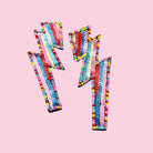 BEADED LIGHTNING BOLT STATEMENT EARRINGS - Earrings