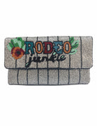 RODEO JUNKIE BEADED CLUTCH- HANDCRAFTED WESTERN STYLE WITH BOLD BEAD DESIGN