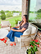 BLACK AND WHITE POLKA DOT TOP PUFF SLEEVE