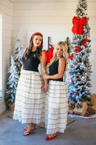 CONTRAST BLACK AND IVORY LACE RUFFLE LAYERED DRESS - Dress