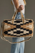 CREAM BLACK & TAN WESTERN DUFFEL