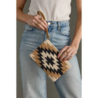 CREAM BLACK & TAN WESTERN INSPIRED WRISTLET