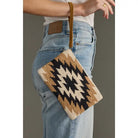 CREAM BLACK & TAN WESTERN INSPIRED WRISTLET