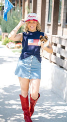 Stylish Scalloped Mini Denim Skirt with Buttons, perfect DENIM SKIRT for summer outfits.