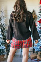 ENTRO WIDE SLEEVE BLACK SWEATER - Tops