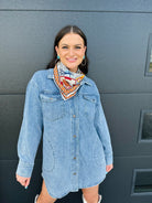 FATE LIGHT BLUE DENIM SHACKET DRESS - Tops