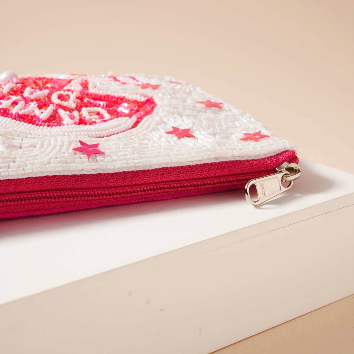 GAME DAY STAR SEQUINS BEADED COIN POUCH