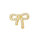 GEMELLI GOLD & SILVER PLATED SLIDER CHARM WITH CZ DETAILING - BOW - Bracelet