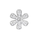 GEMELLI GOLD & SILVER PLATED SLIDER CHARM WITH CZ DETAILING - SILVER FLOWER - Bracelet