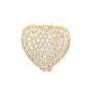 GEMELLI GOLD & SILVER PLATED SLIDER CHARM WITH CZ DETAILING - PUFFY HEART - Bracelet
