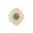 GEMELLI GOLD & SILVER PLATED SLIDER CHARM WITH CZ DETAILING - SUNFLOWER - Bracelet