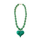GEMELLI ROXIE BEADED STATEMENT NECKLACES- Green Pink and Black - DARK GREEN - Necklaces