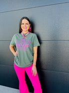 GIVE THANKS COMFORT COLORS TEE- MOSS - Tops