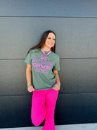GIVE THANKS COMFORT COLORS TEE- MOSS - Tops