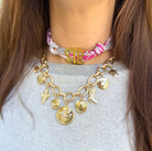 GOLD SLIDE ON SCARF INITIALS- 18K GOLD PLATED INDIVIDUAL