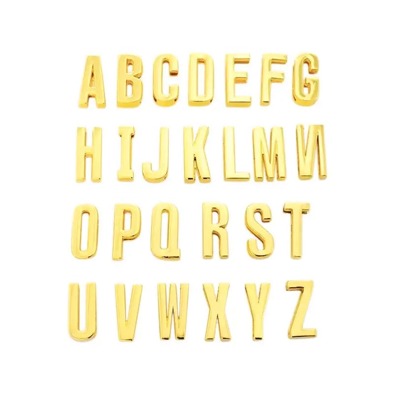 GOLD SLIDE ON SCARF INITIALS- 18K GOLD PLATED INDIVIDUAL