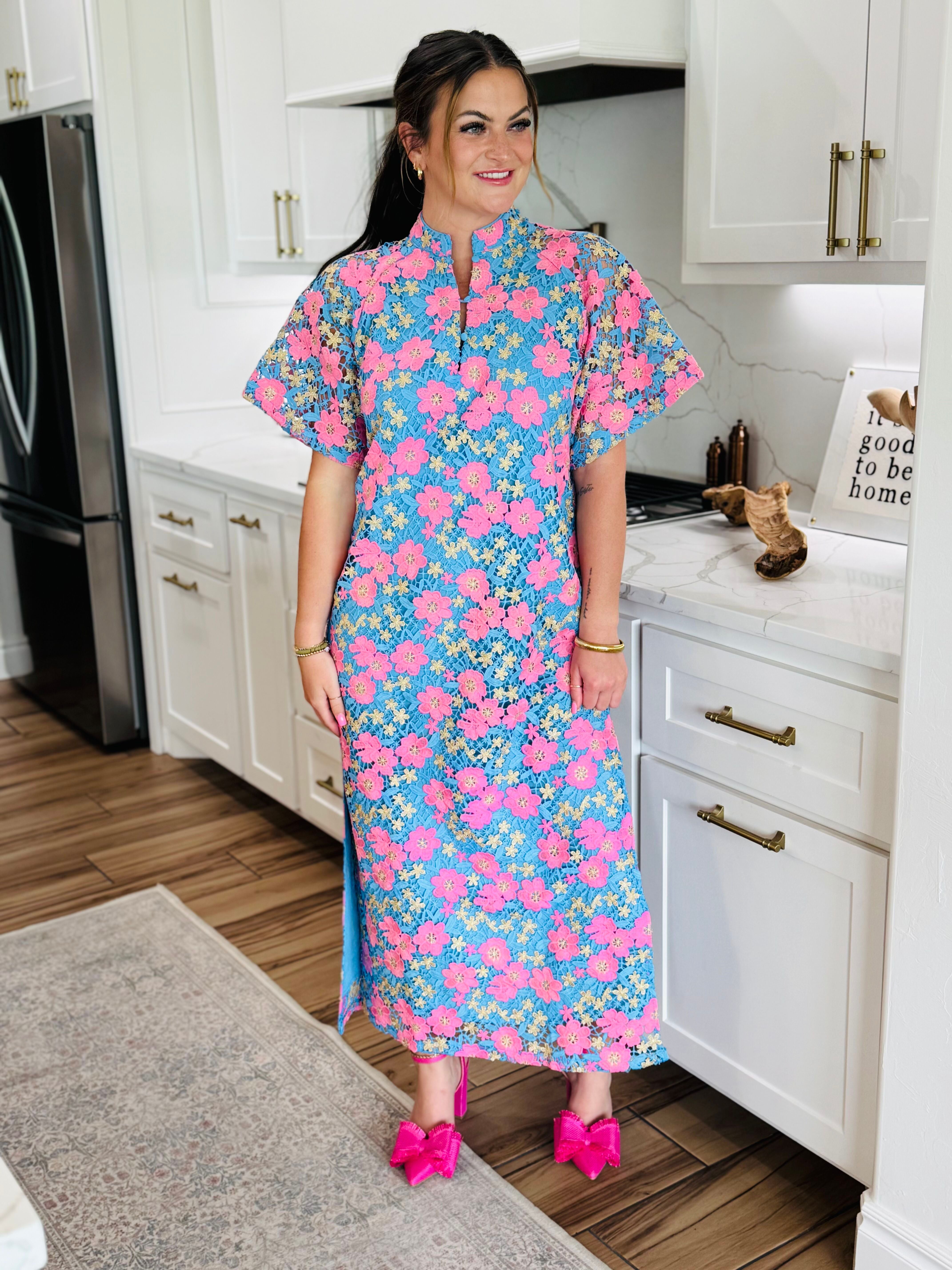 LEIGHTON PANSY MAXI DRESS BY BUDDY LOVE featuring a stunning floral pattern and a relaxed fit, perfect for any special occasion.