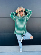 HUNTER GREEN AND CREAM RUGBY POLO SHIRT