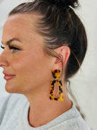 KENNEDY STATEMENT EARRINGS- BROWN TORTOISE BY LINNY CO - Earrings
