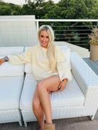 LEMON LONG SLEEVE CREW NECK SWEATER - Medium - Tops